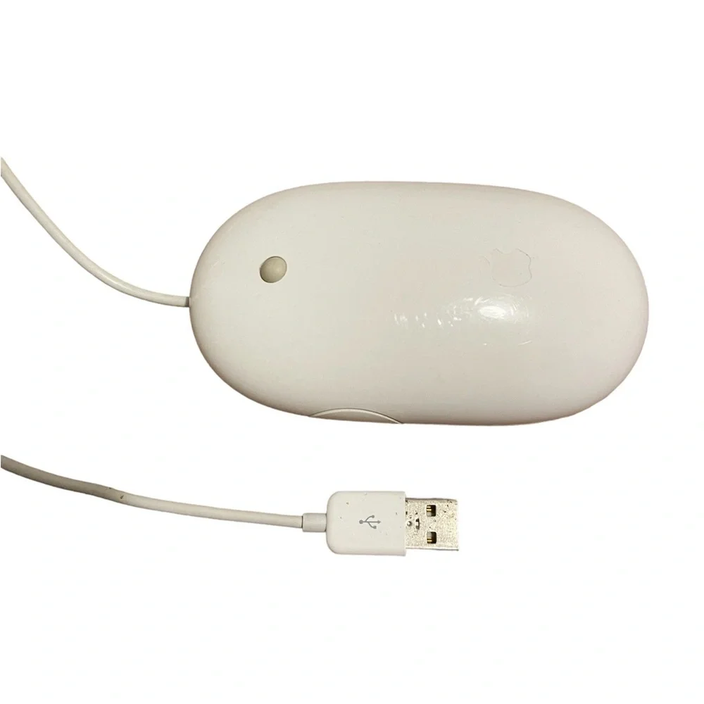 Authentic Apple Mighty Mouse Wired USB White Model No A1152